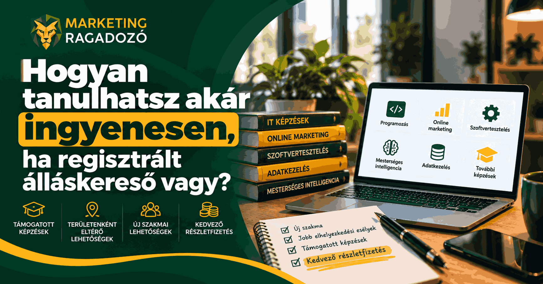 Hogyan tanulhatsz akár ingyenesen, ha álláskereső vagy?