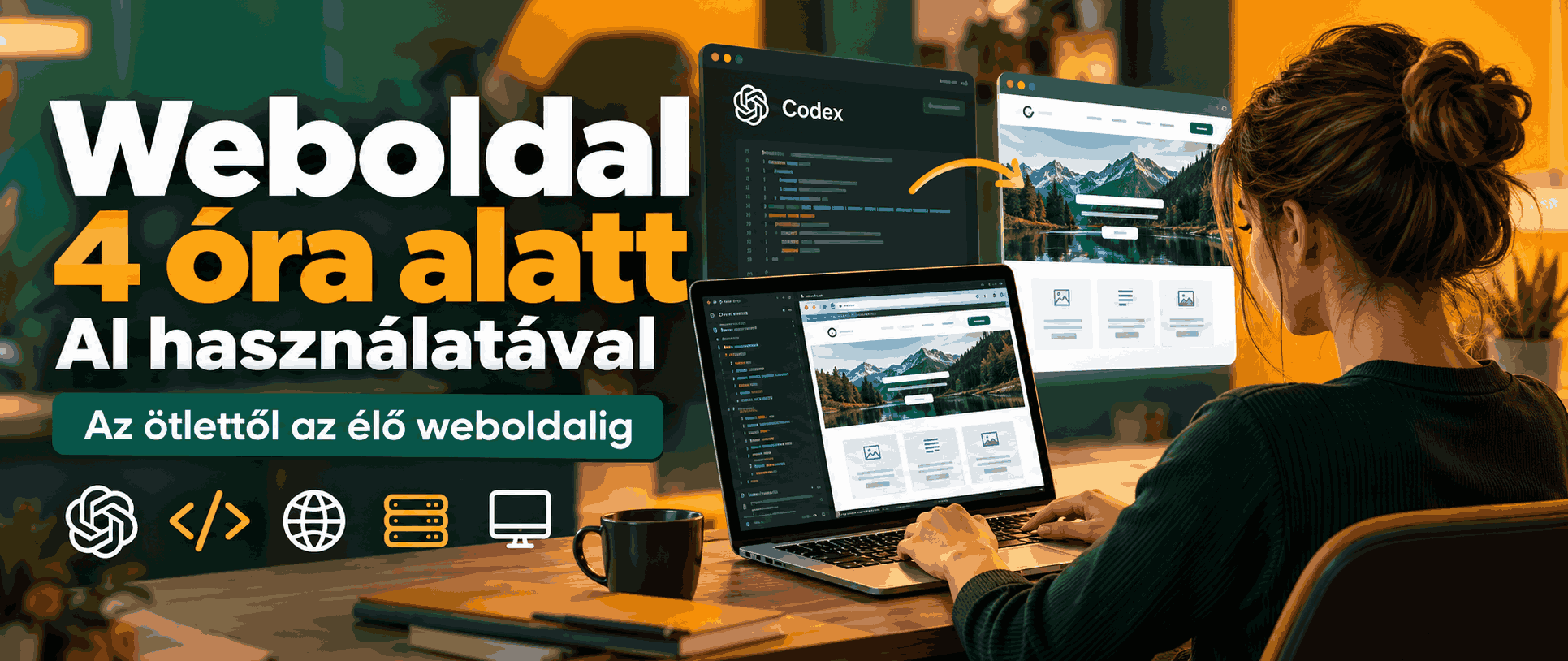 Weboldal 4 óra alatt, AI használatával